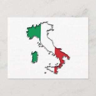 Cartão Postal Mapa da Itália
