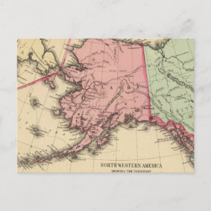 Cartão Postal Mapa da Nova América por Mitchell