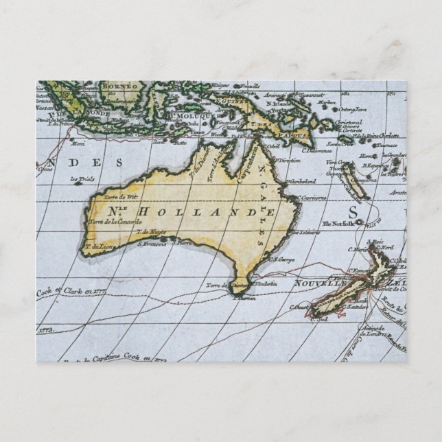 Cartão Postal Mapa da Nova Holanda (Frente)