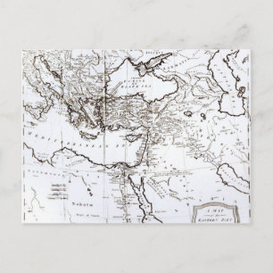 Cartão Postal Mapa da parte oriental do Império Romano