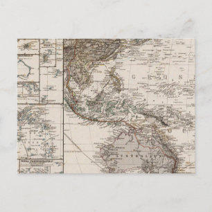 Cartão Postal Mapa da Polinésia