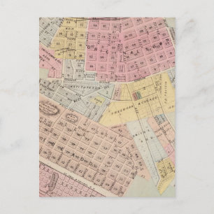 Cartão Postal Mapa da Red Wing, condado de Goodhue, Minnesota