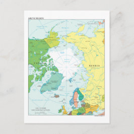 Cartão Postal Mapa da região do Árctico