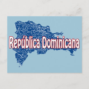 Cartão Postal Mapa da República Dominicana