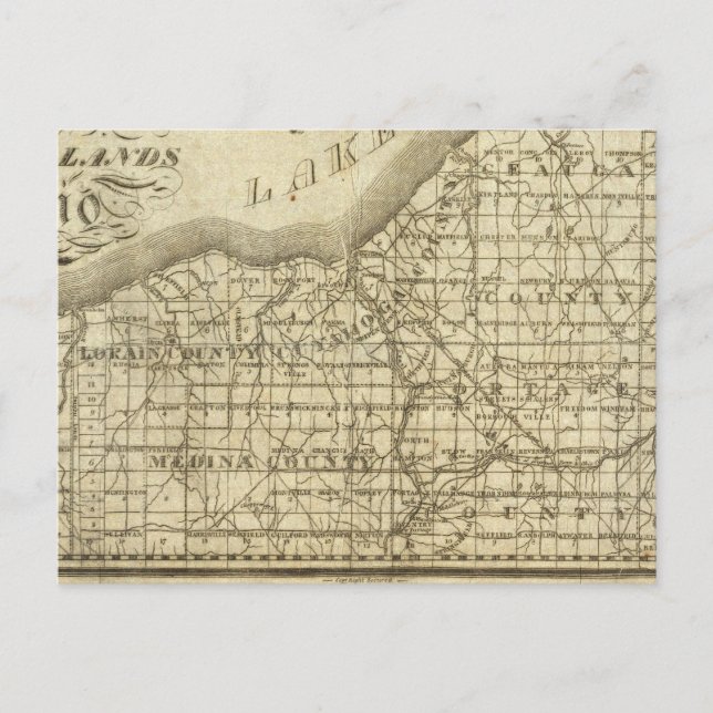 Cartão Postal Mapa da Reserva Ocidental (Frente)