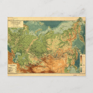 Cartão Postal Mapa da Rússia (1912)