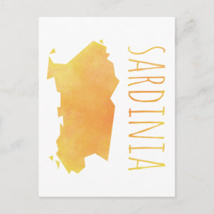 Cartão Postal Mapa da Sardenha