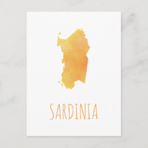 Cartão Postal Mapa da Sardenha