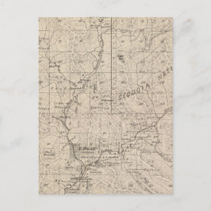 Cartão Postal Mapa da Seção do Condado de Tulare T1617S R2829E