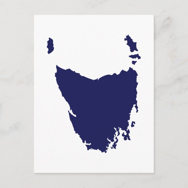 Cartão Postal Mapa da Tasmânia (Frente)