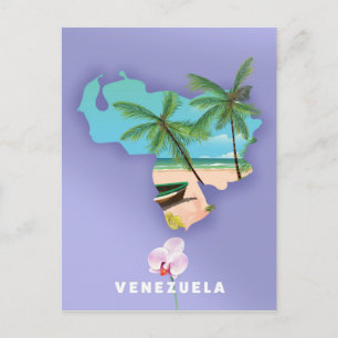 Cartão Postal Mapa da Venezuela