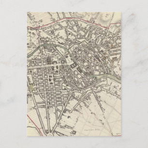 Cartão Postal Mapa da Vintage em Berlim (1833)