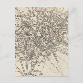 Cartão Postal Mapa da Vintage em Berlim (1833)