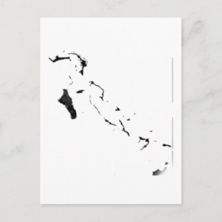 Cartão Postal Mapa das Bahamas