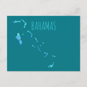 Cartão Postal Mapa das Bahamas