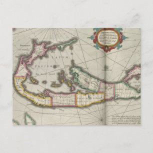 Cartão Postal Mapa das Bermudas (1638)