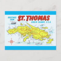Mapa das Ilhas Virgens de St. Thomas