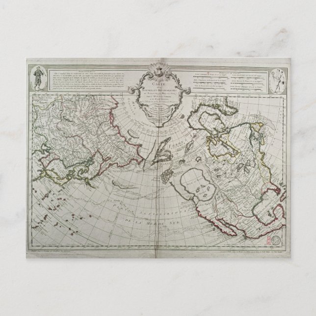 Cartão Postal Mapa das Novas Descobertas (Frente)
