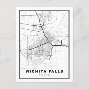 Cartão Postal Mapa das paredes do Wichita