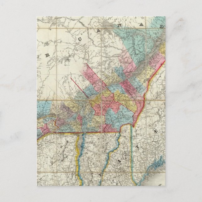 Cartão Postal Mapa Das províncias do Canadá (Frente)