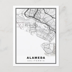Cartão Postal Mapa de Alameda