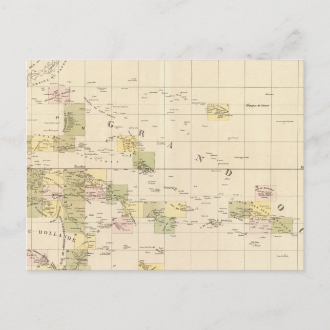 Cartão Postal Mapa de Assembleia da Oceânia (Frente)
