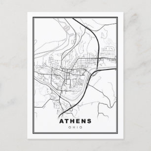 Cartão Postal Mapa de Atenas