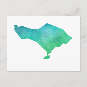 Cartão Postal Mapa de Bali