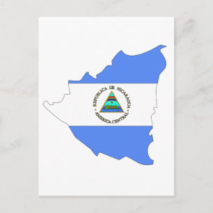 Cartão Postal Mapa de bandeira da Nicarágua