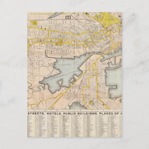 Cartão Postal Mapa De Boston