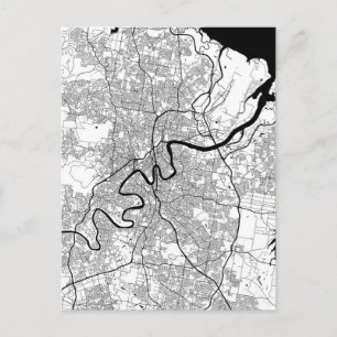 Cartão Postal Mapa de Brisbane Austrália