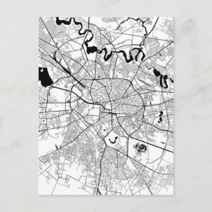 Cartão Postal Mapa de Bucareste Romênia