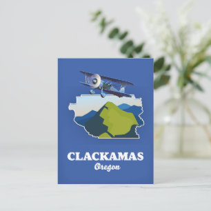 Cartão Postal Mapa de Clackamas Oregon EUA