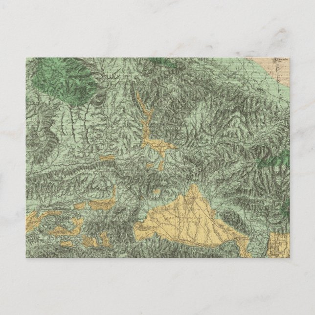 Cartão Postal Mapa de Classificação de Terra da Califórnia (Frente)