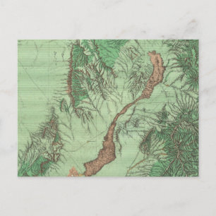 Cartão Postal Mapa de Classificação de Terra do Sudoeste do No