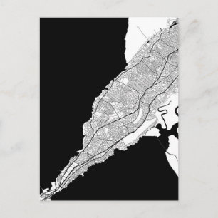 Cartão Postal Mapa de Conacri Guiné