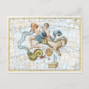 Cartão Postal Mapa de Constelações Celestiais Vintage