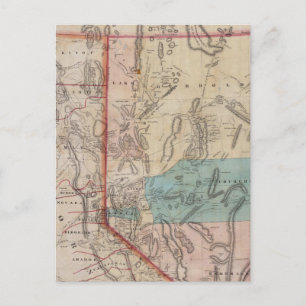 Cartão Postal Mapa de DeGroot do Território de Nevada