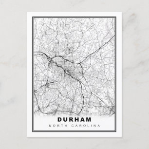 Cartão Postal Mapa de Durham