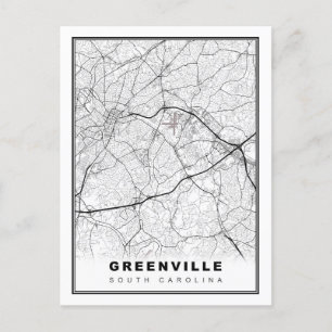 Cartão Postal Mapa de Greenville