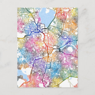 Cartão Postal Mapa de Hyderabad Telangana