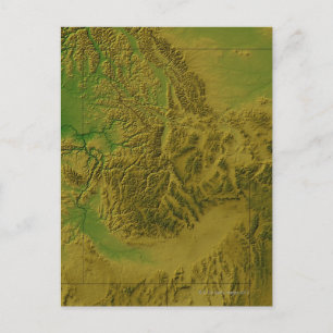 Cartão Postal Mapa de Idaho