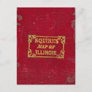 Cartão Postal Mapa de Illinois