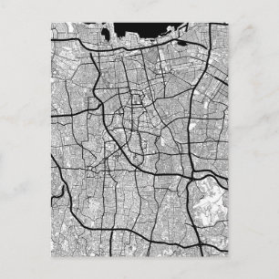 Cartão Postal Mapa de Jacarta Indonésia