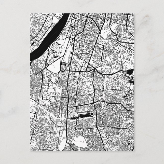 Cartão Postal Mapa de Kolkata West Bengal (Frente)