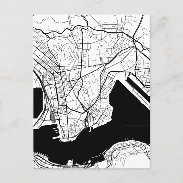 Cartão Postal Mapa de Kowloon Hong Kong (Frente)