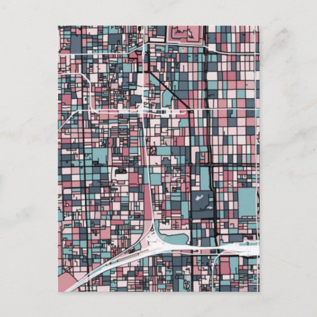 Cartão Postal Mapa de Kyoto Japão (Frente)