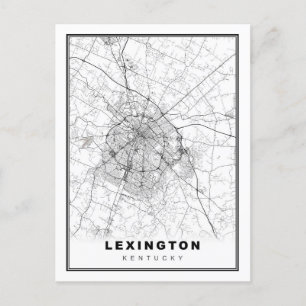Cartão Postal Mapa de Lexington