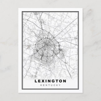 Cartão Postal Mapa de Lexington