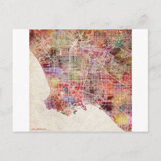 Cartão Postal mapa de Los Angeles
